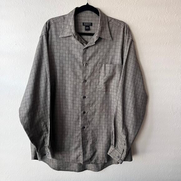 Harold Powell Other - Harold Powell 100% Cotton Long Sleeve Botton‎ Down Collard Mens Shirt Size L